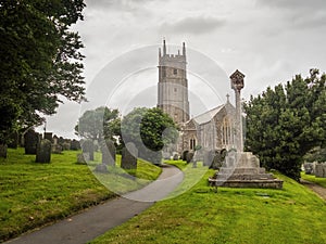 Exterior view of Church of St Nectan, Hartland, Devon, England. photo