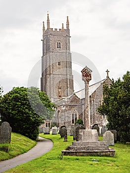 Exterior view of Church of St Nectan, Hartland, Devon, England. photo