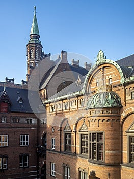 Exterior view of the Copenhagen City Hall Council Building 1905
