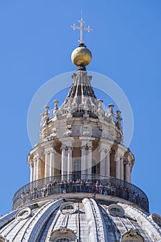 Exterior View of the Cupola of St. Peter`s Basilica 1