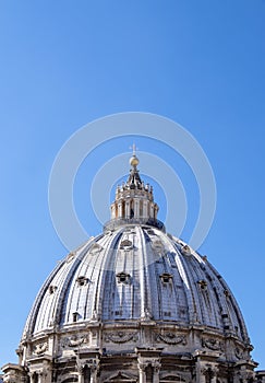 Exterior View of the Cupola of St. Peter`s Basilica 2