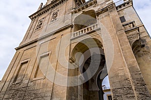 Exterior view and decorative detail from the magnificent Mosque of Cordoba