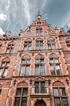 Exterior view of the Department of Justice building in The Hague, Netherlands