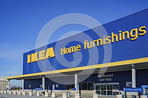 Exterior view of the famous IKEA furniture stores