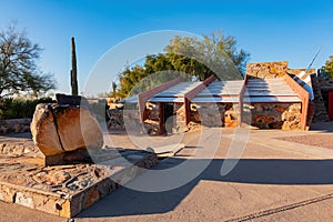 Exterior view of the famous Taliesin West World Hertiage building