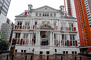 Exterior view of Het Schilandshuis, one of the oldest buildings in Rotterdam