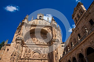 Historical Convent of San Esteban located in the Plaza del Concilio de Trento in the city of Salamanca built photo