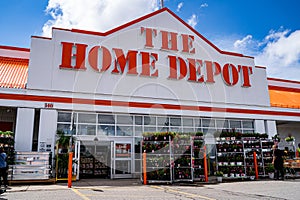 Exterior View of The Home Depot Storefront in Canada.