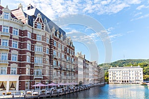 Exterior view of hotel at huis ten bosch, japan