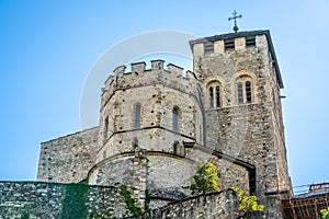 Exterior view of the main church building of the Valere Basilica in Sion Switzerland