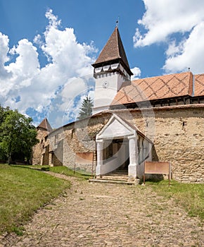 The fortified church from MeÃâ¢endorf, Transylvania, Romania photo