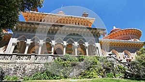 Exterior view at Monserrate Palace, a palatial villa located on Sintra, the traditional summer resort of the Portuguese court,