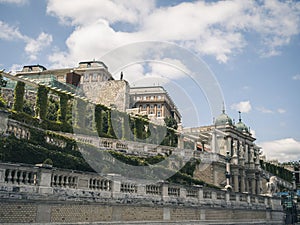 Exterior view of the Neorenaissance Castle Garden Bazaar (VÃÂ¡rkert BazÃÂ¡r) in Budapest, Hungary, Europe photo