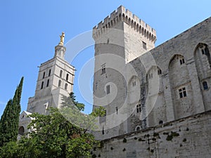 Exterior view of Papal Palace Avignon