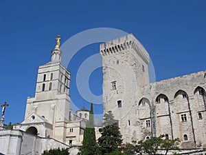 Exterior view of Papal Palace Avignon