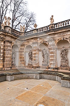 Exterior view of the Residenzschloss in the old town of Dresden, Germany