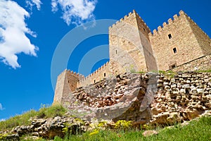 Exterior view of Siguenza Castle, today used as a luxury hotel photo