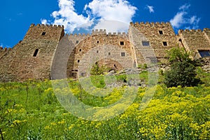 Exterior view of Siguenza Castle, today used as a luxury hotel photo