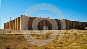 Exterior view to Al-Ukhaidir Fortress aka Abbasid palace of Ukhaider near Karbala Iraq photo