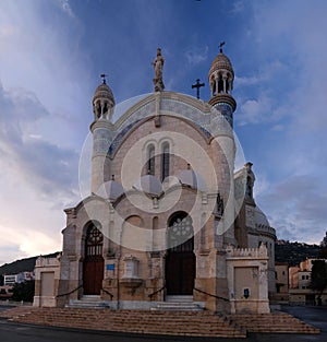 Exterior view to Cathedrale Notre Dame d`Afrique at Algiers, Algeria photo