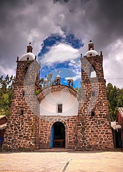 Exterior view to church of Raqchi, Cuzco, Peru