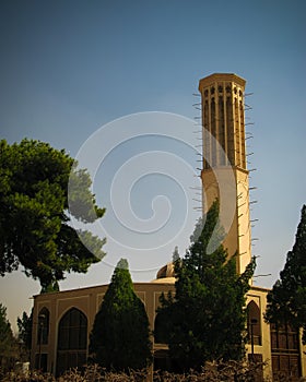 Exterior view to Dolat Abad mansion, Yazd, Iran photo