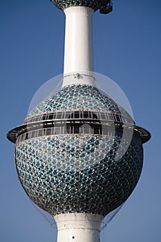 Exterior view to fresh water reservoir aka Kuwait Towers, Kuwait