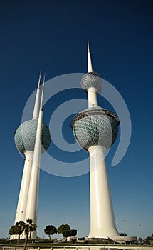 Exterior view to fresh water reservoir aka Kuwait Towers- 07.01.2015 Kuwait