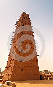 Exterior view to Grand mosque of Agadez, Niger