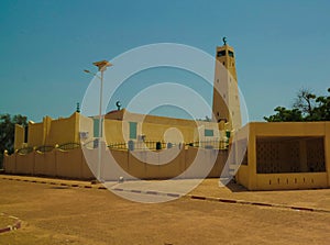 Exterior view to Grand mosque of Dosso , Niger