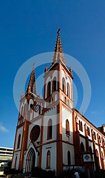 Exterior view to The Sacred Heart of Jesus Cathedral in Lome, Togo