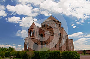 Exterior view to Saint Hripsime Church at Vagharshapat , Armavir Province, Armenia
