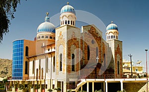 Exterior view to San Antonios Church,Keren, Eritrea photo