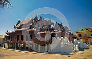 Exterior view to Shwe Yan Pyay monastery, nyaung shwe, Myanmar