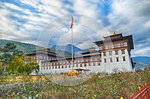 Exterior view of the Trassichoe Dzong