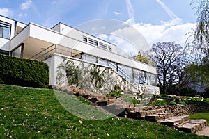 Exterior of the Villa Tugendhat by architect Ludwig Mies van der Rohe built in 1929-1930, modern functionalism architecture photo