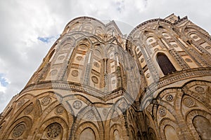 Exterior walls of the apses of the Monreale Cathedral