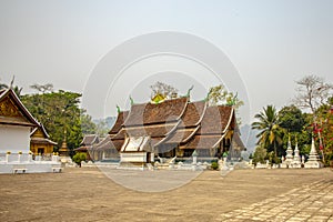 Exterior of Wat Xiang Thong in Luang Prabang Laos
