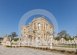 Exterior wide angle view of Kucuksu Palace or Goksu Pavilion