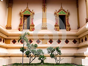 Exterior Windows at Wat Thatluang Neua, Vientiane photo