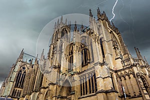 exteriors of the cathedral, Metz, France