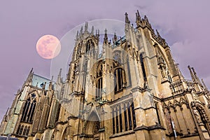 exteriors of the cathedral, Metz, France