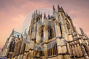 exteriors of the cathedral, Metz, France