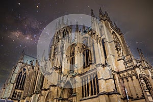 exteriors of the cathedral, Metz, France