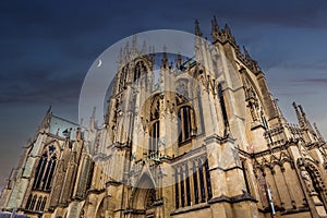 exteriors of the cathedral, Metz, France