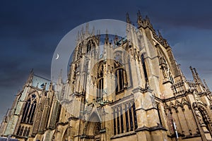 exteriors of the cathedral, Metz, France