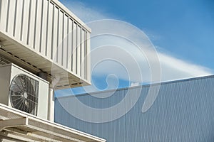 External air conditioning units outside a building.