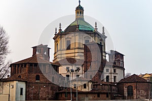Milan, Italy Basilica di San Lorenzo Maggiore facade. photo
