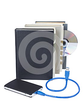 External Disk and books