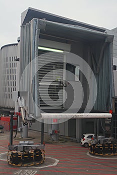 External docking module of teleladder. Frankfurt am Main, Germany